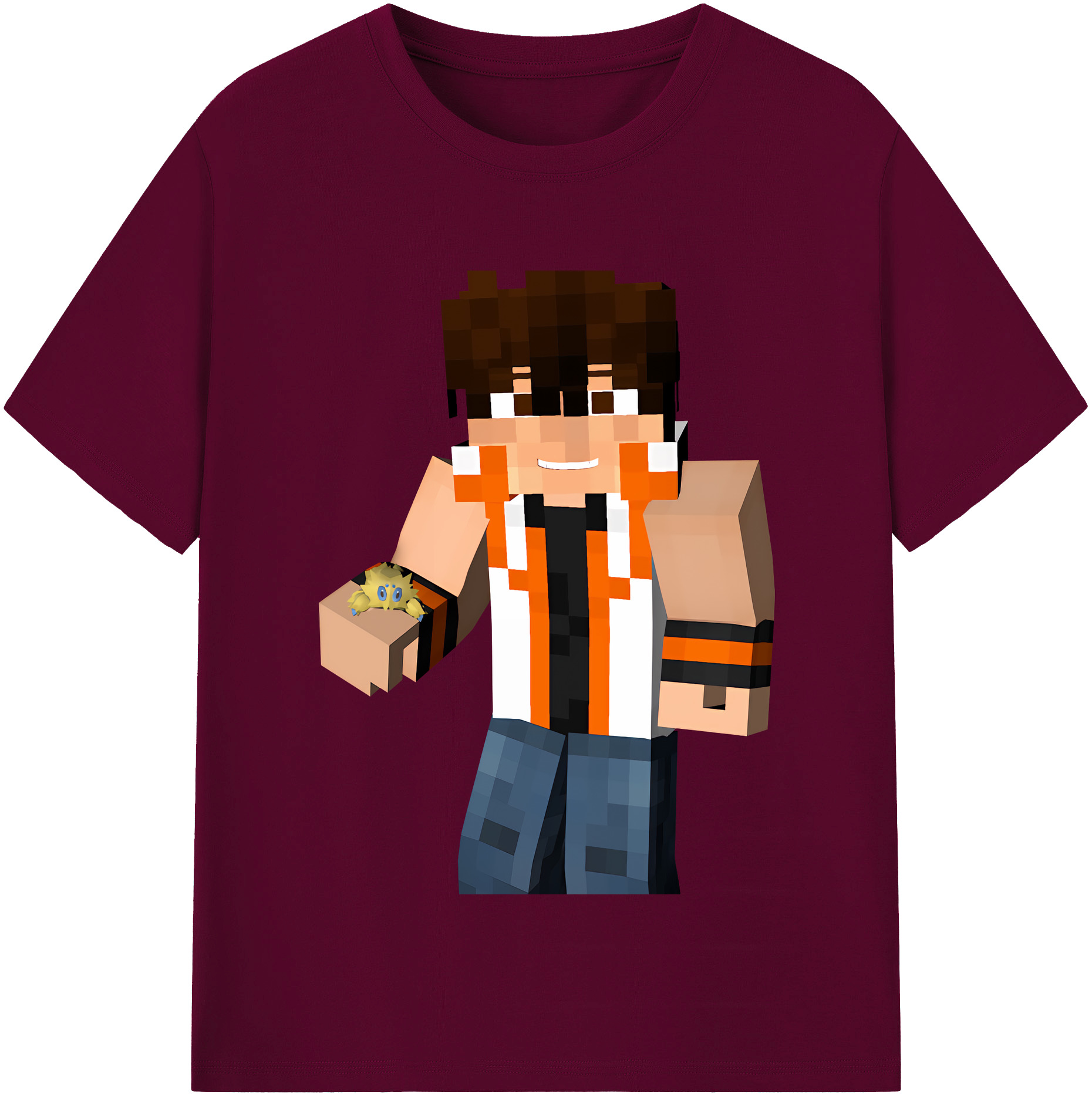 （画像用） マインクラフト ブロックの世界 Minecraft MC Block world レディースカジュアルプリントTシャツ（綿100％）